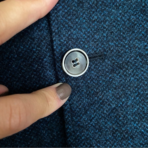 👔 MEN’S RIVER ISLAND DARK BLUE WOOL BLEND BLAZER JACKET! - Picture 6 of 14